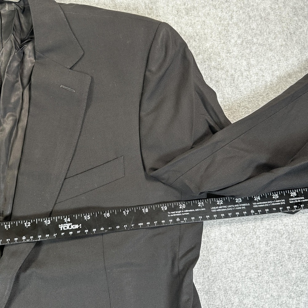 Canali Blazer Sport Coat Mens 42 Black Wool Water Resistant Italy Two Button - Picture 5 of 12